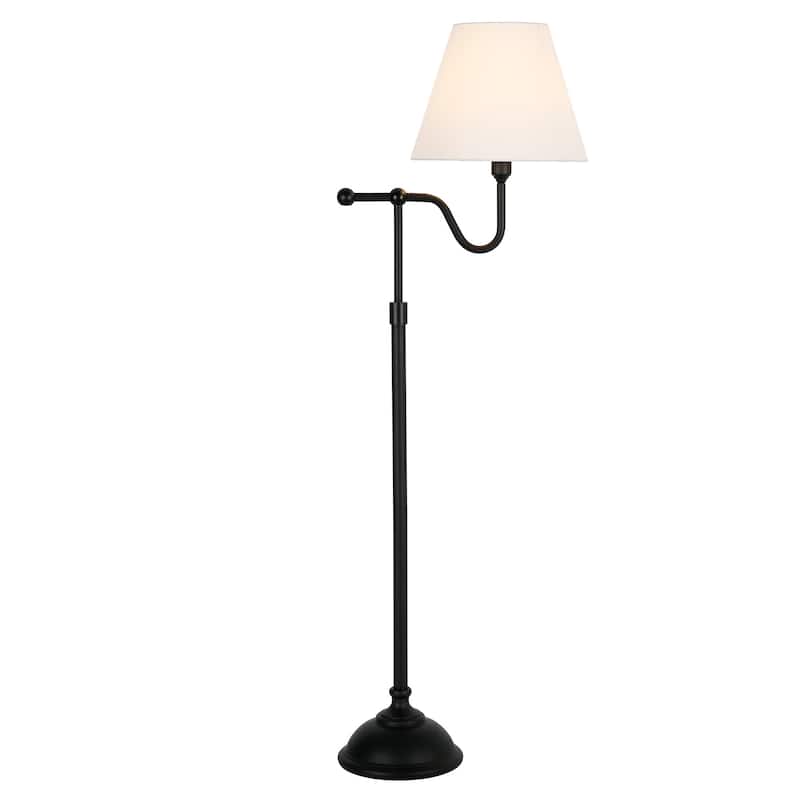 Wellesley Blackened Bronze Floor Lamp with Empire Shade