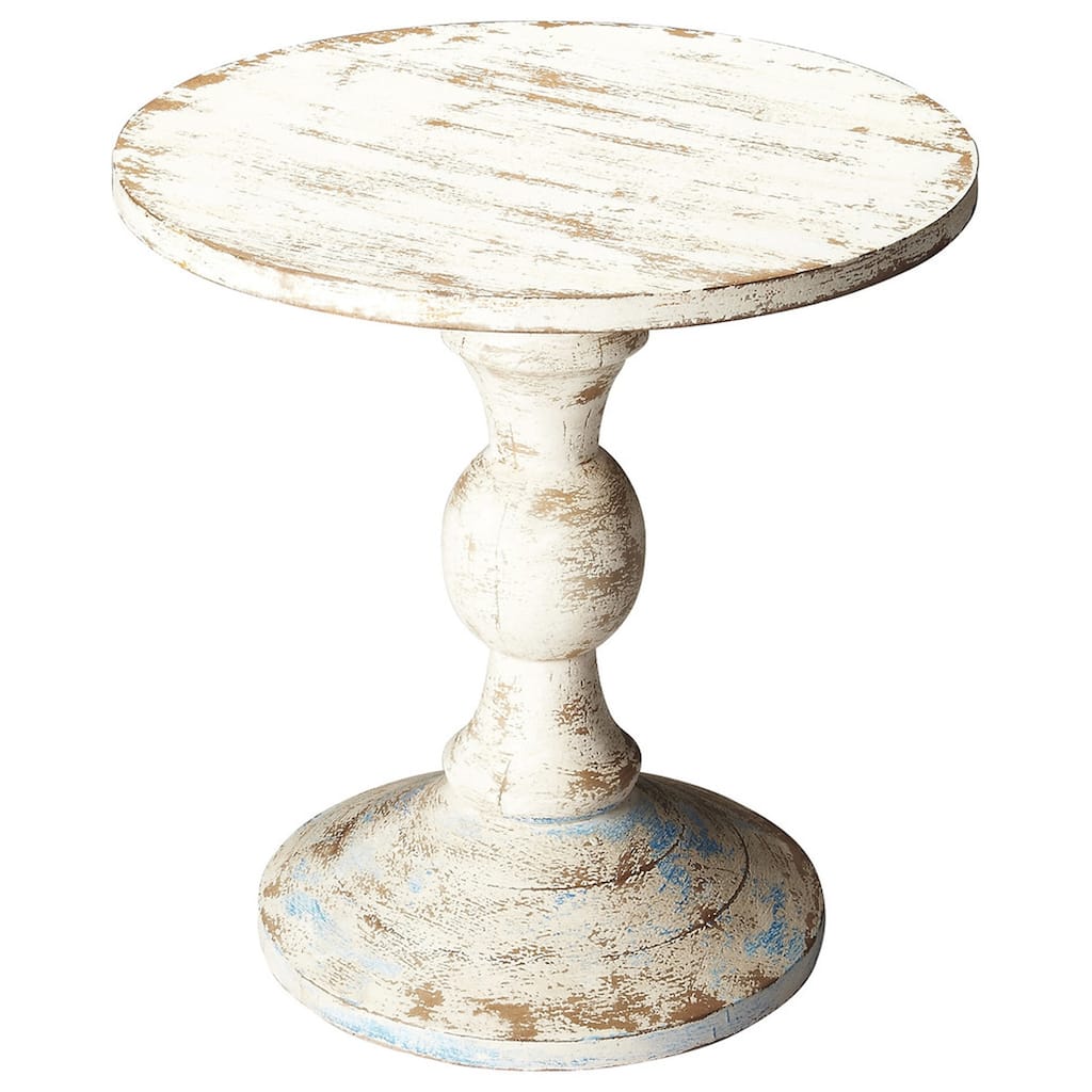 Handmade Butler Grandma's Attic Solid Wood Pedestal Table (India)