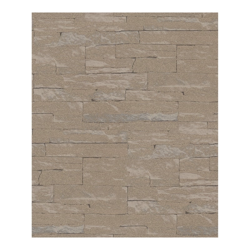 Marburg Rheta Brown Stone Wallpaper - 20.5 x 396 x 0.025