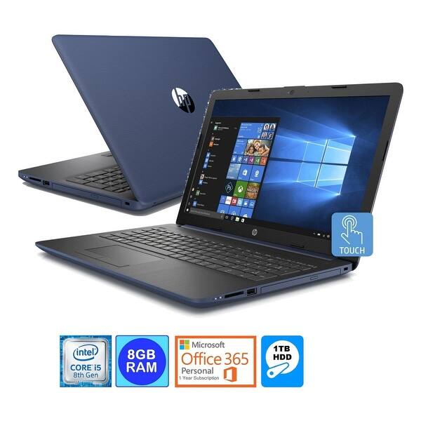 Shop Hp 15 6 Touchscreen Laptop Intel I5 8250u 8gb 1tb Hdd Office 365 Refurbished Overstock 28162026