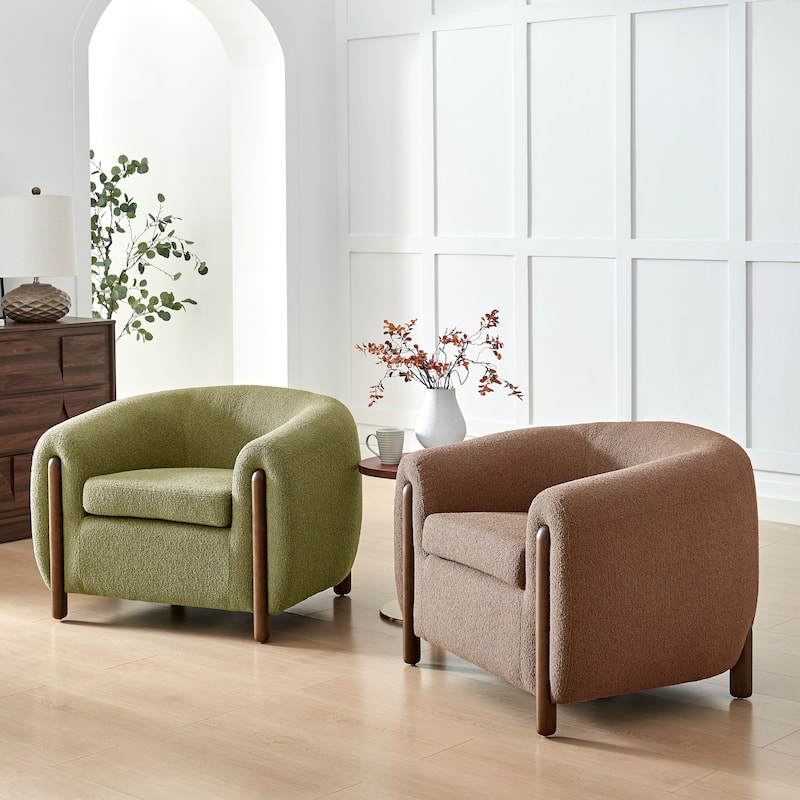 NPD Furniture Cordelia Boucle Accent Arm Chair