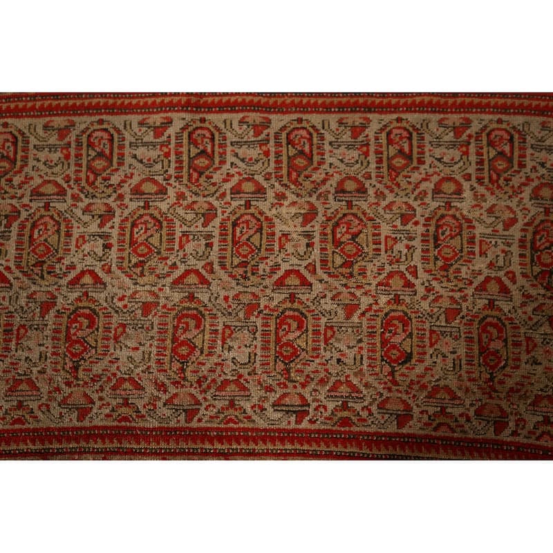 Pre-1900 Antique Senneh Vegetable Dye Foyer Wool Carpet - 1'10" x 2'11"