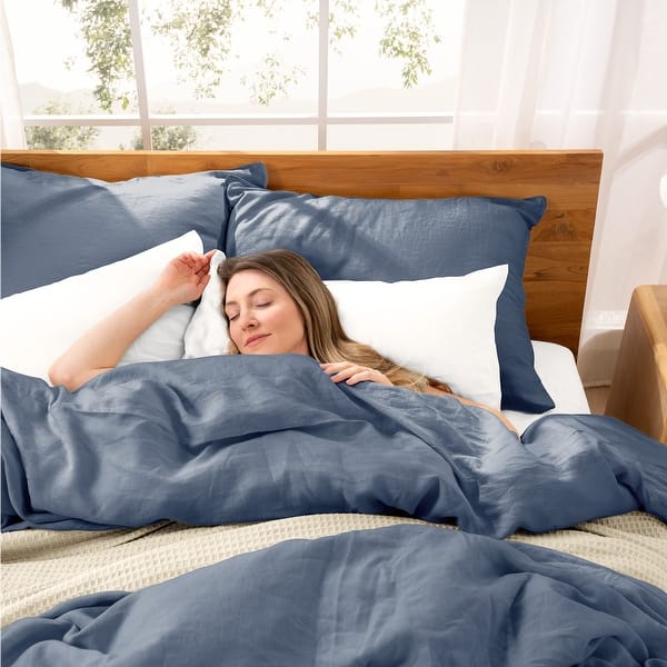 YASMENG Khaki Duvet Cover Full Queen Size Ultra Soft Washed Microfiber