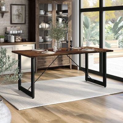 Mass Walnut 71-inch Live Edge Wood Dining Table by Furniture of America