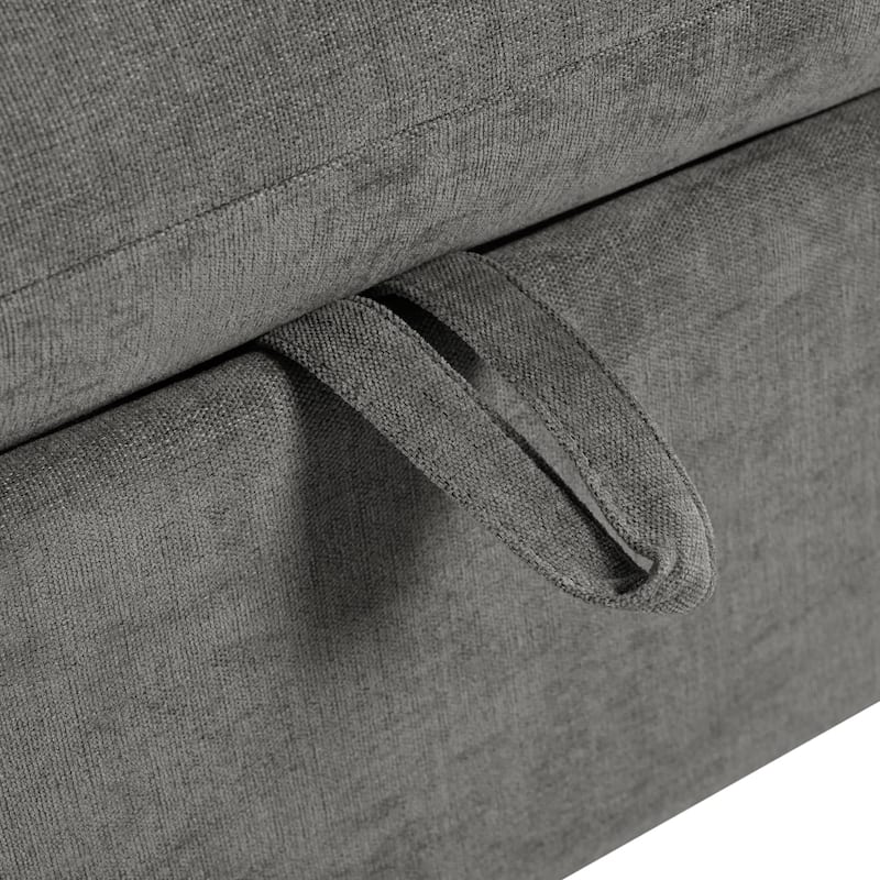 Modular Sectional Sofa U-Shaped Convertible Couch w/ Lumbar Pillows
