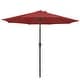 preview thumbnail 67 of 76, 9-ft Patio Market Umbrella with Tilting Pole, Waterproof & Breathable Canopy Red