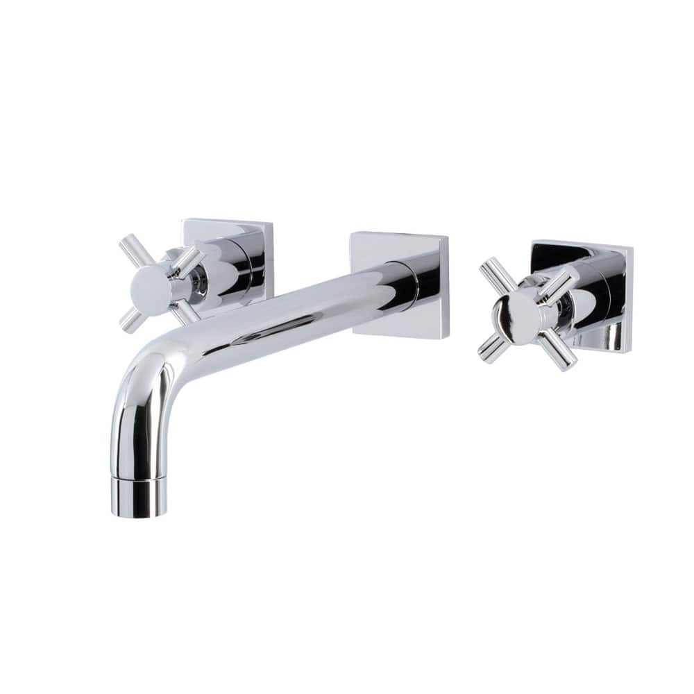 Concord 3-Hole Wall Mount Roman Tub Faucet in Polished Brass