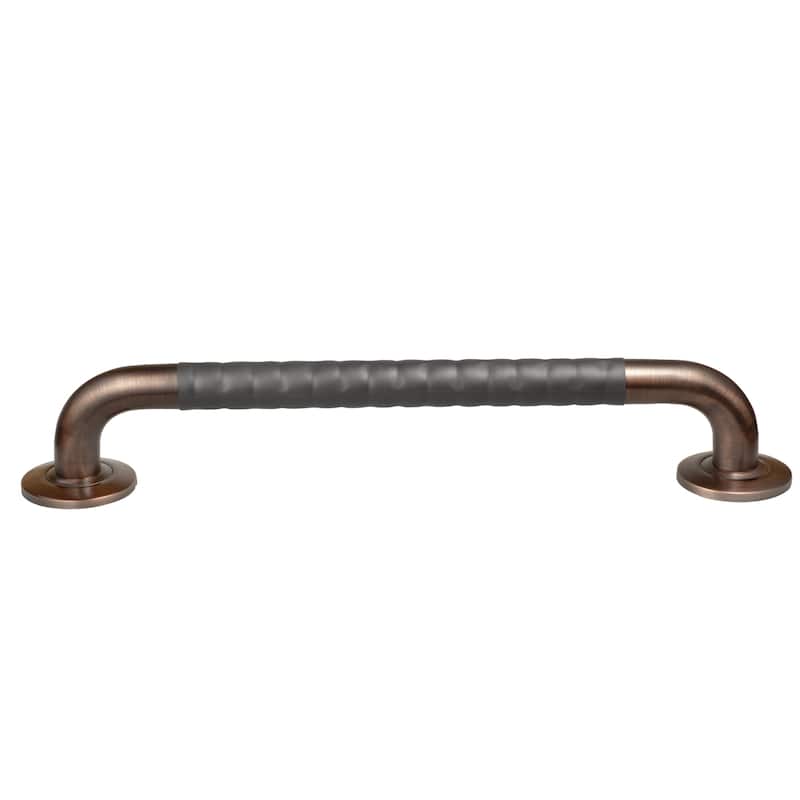 ErgoSafetyBar 18-in Dimpled Ergonomic Soft Grip 32mm Diameter ADA Compliant 500 lb Weight Capacity Oil Rubbed Bronze
