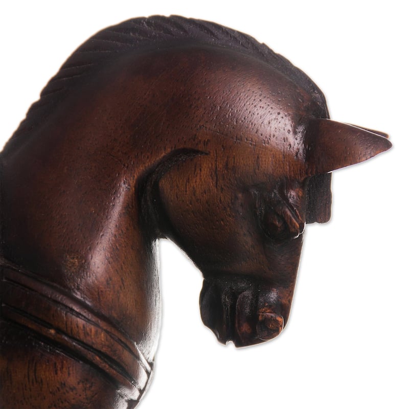 Novica Handmade Mini Horse Cedar Wood Sculpture