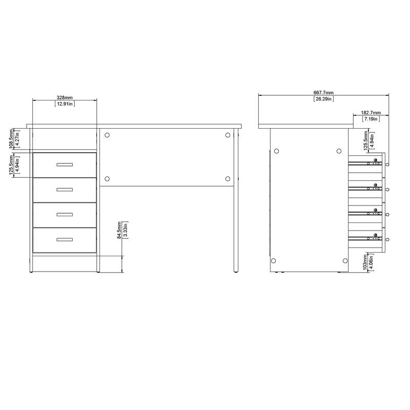 Porch & Den Skylar 4-drawer Desk