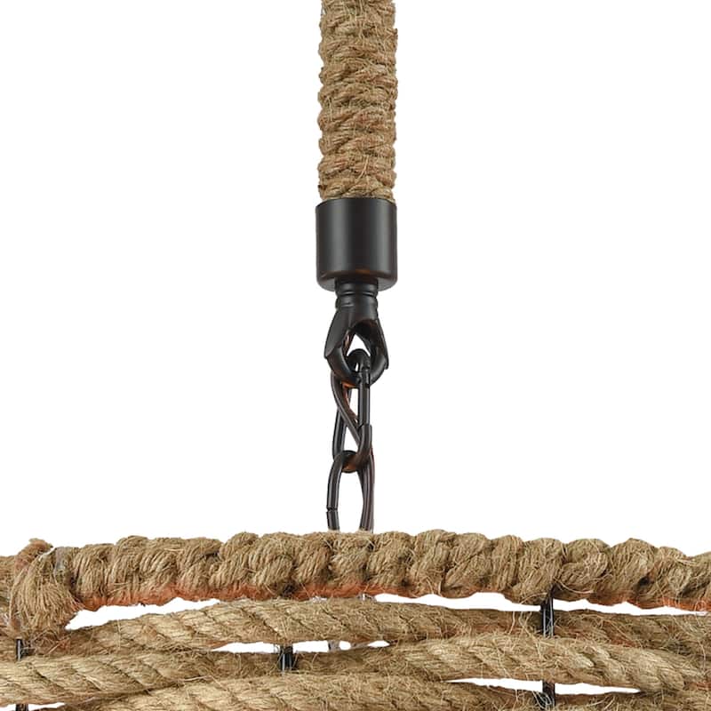 Weaverton 19-inch Wide 3-Light Chandelier in Oil Rubbed Bronze - 19in W x 19in D x 8in H