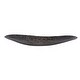 preview thumbnail 1 of 3, Chiseled Texture Black Iron Elongated Tray, Small - 2H x 20W x 5D