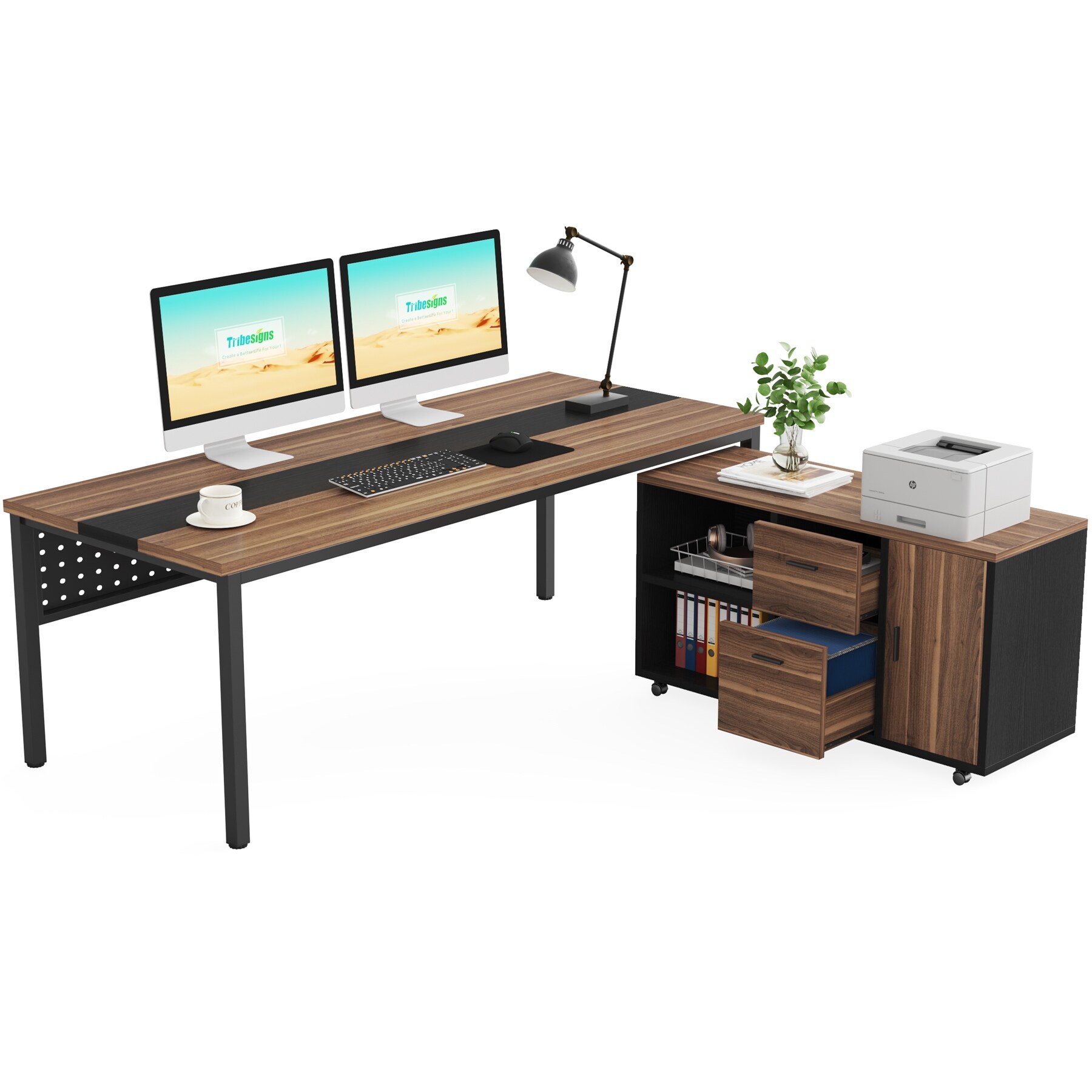 Tribesigns Modern Computer Desk, 70.8 x 31.5 inch Large Office