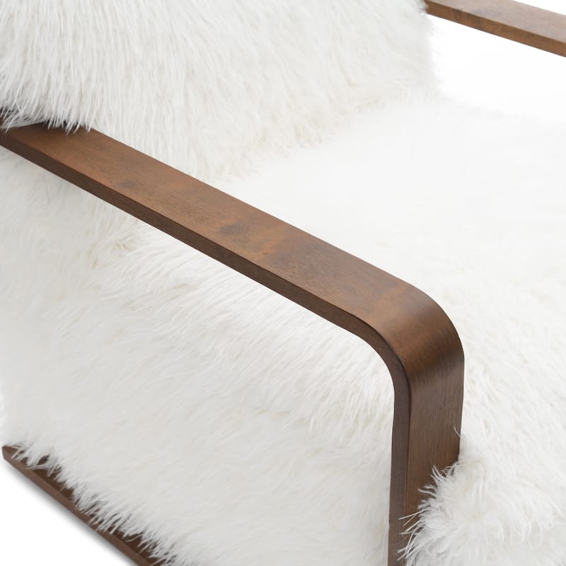 Furniture of America Neyra Modern 28-inch Faux Fur Accent Arm Chair