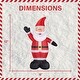 preview thumbnail 9 of 14, Fraser Hill Farm 12-Ft. Tall Traditional Santa, Blow Up Inflatable