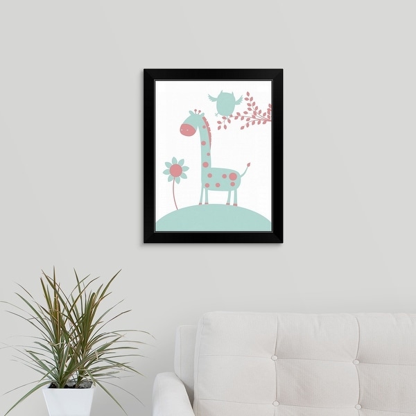 "Giraffe" Black Framed Print