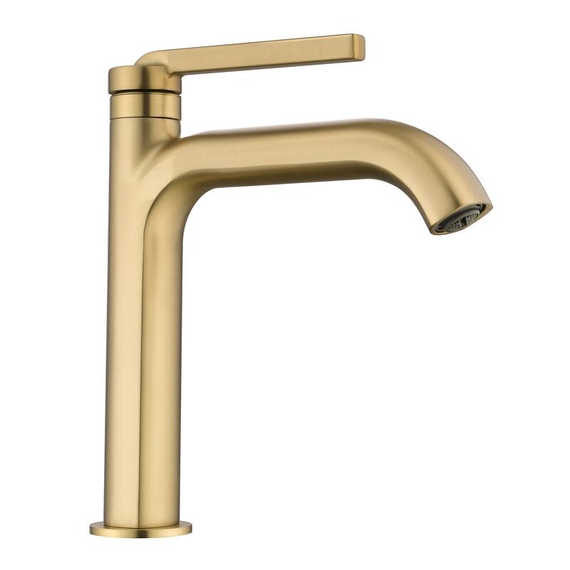 9 in.H Modern Matte Black/ Brushed Gold Single Handle Bathroom Faucet includes Hardware