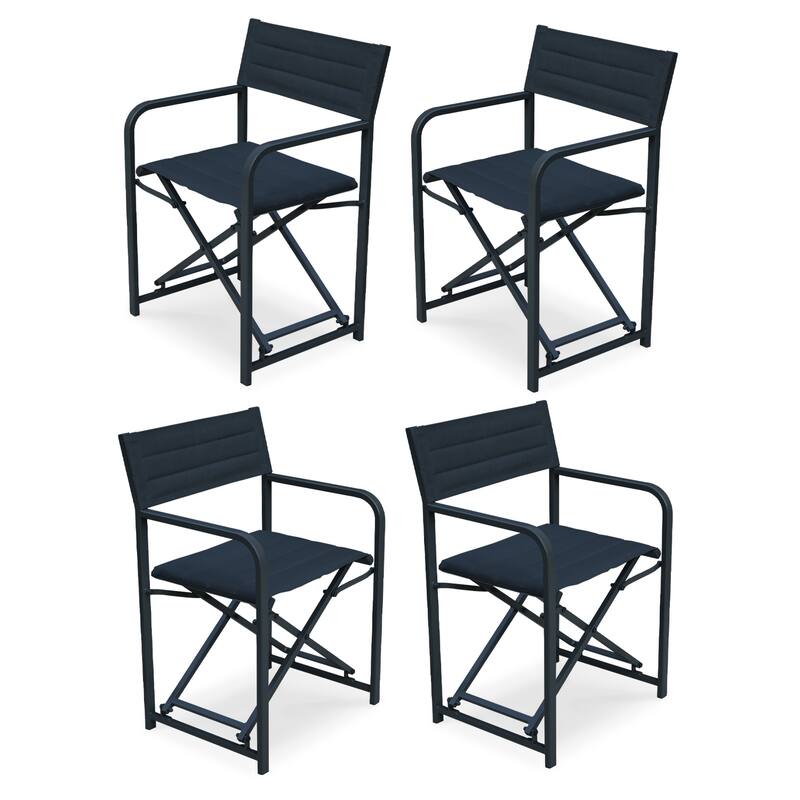 Aoodor Outdoor Patio 4-Pack 34" Director's Chairs, 225 lbs Capacity - N/A