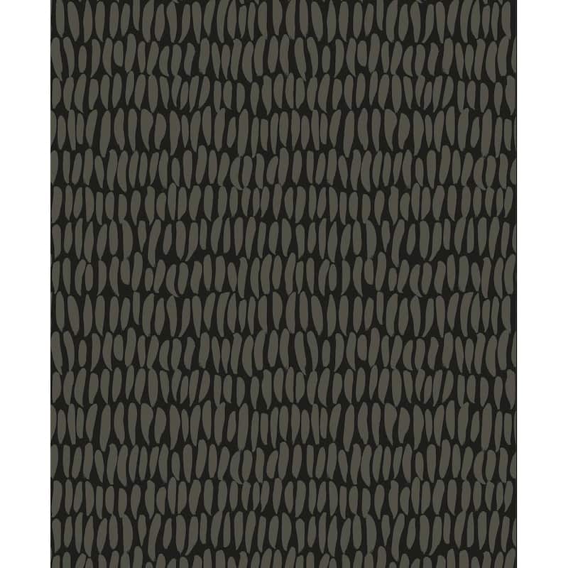 The Simple Life Brushwork Unpasted Wallpaper - 20.9 in. W x 33 ft. L - Graphite