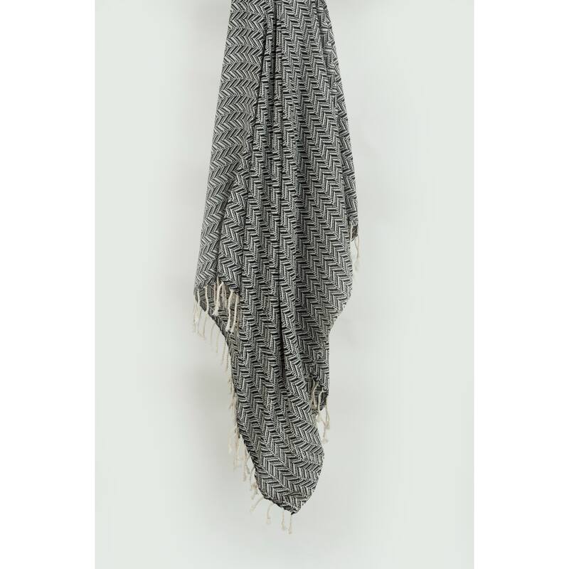Rizzy Home Chevron Hand Loomed Woven Throw
