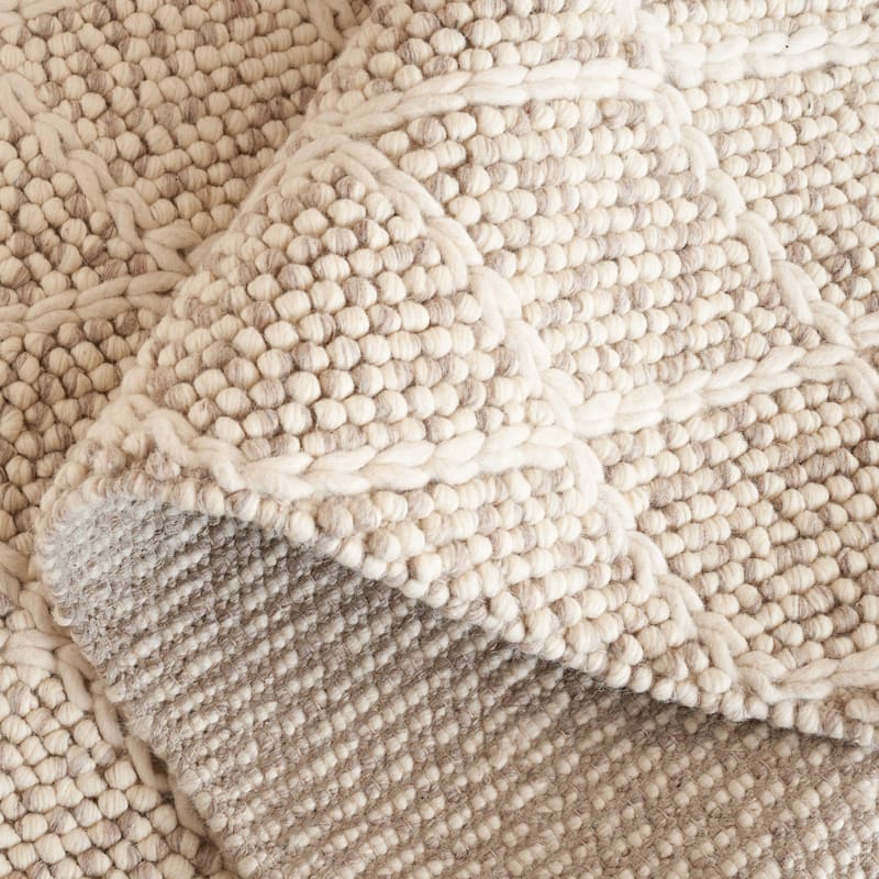 SAFAVIEH Handmade Natura Nigara Farmhouse Trellis Wool Rug