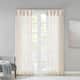 Madison Park Elowen Twisted Tab Voile Sheer Window Pair - 50"W x 63"L - Ivory