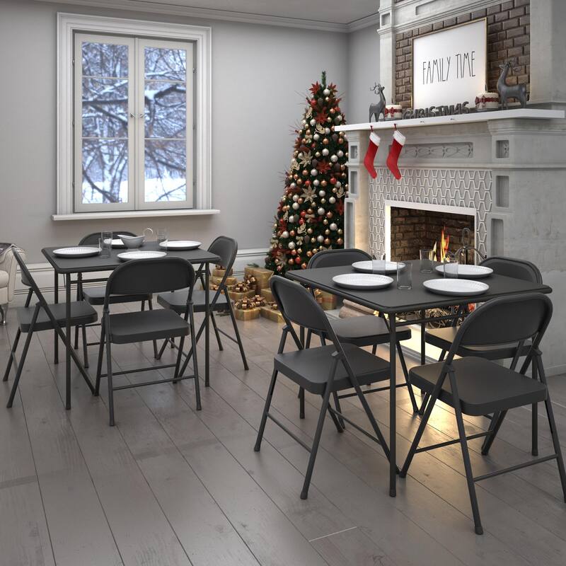 COSCO SmartFold All-Steel Folding Chair, 4-Pack