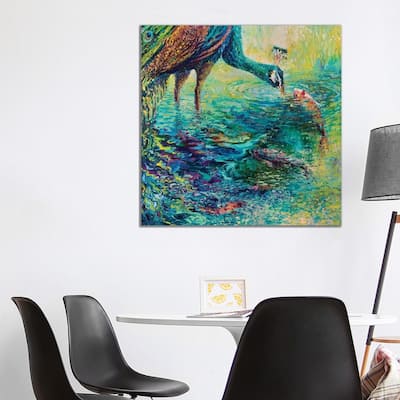 iCanvas "Peacock Diptych Panel II" by Iris Scott Canvas Print