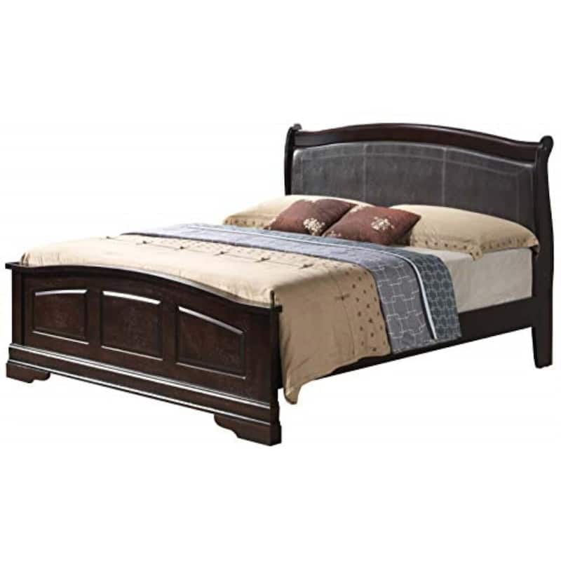 Cappuccino Full Bed with Sturdy Frame and Classic Appeal, Elegant Bedroom Furniture for Lasting Comfort and Style