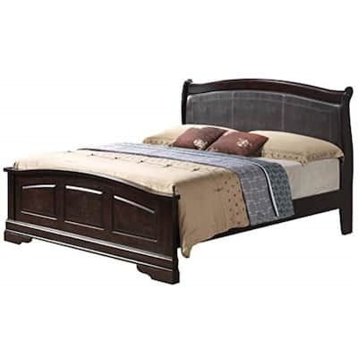 Cappuccino Full Bed with Sturdy Frame and Classic Appeal, Elegant Bedroom Furniture for Lasting Comfort and Style