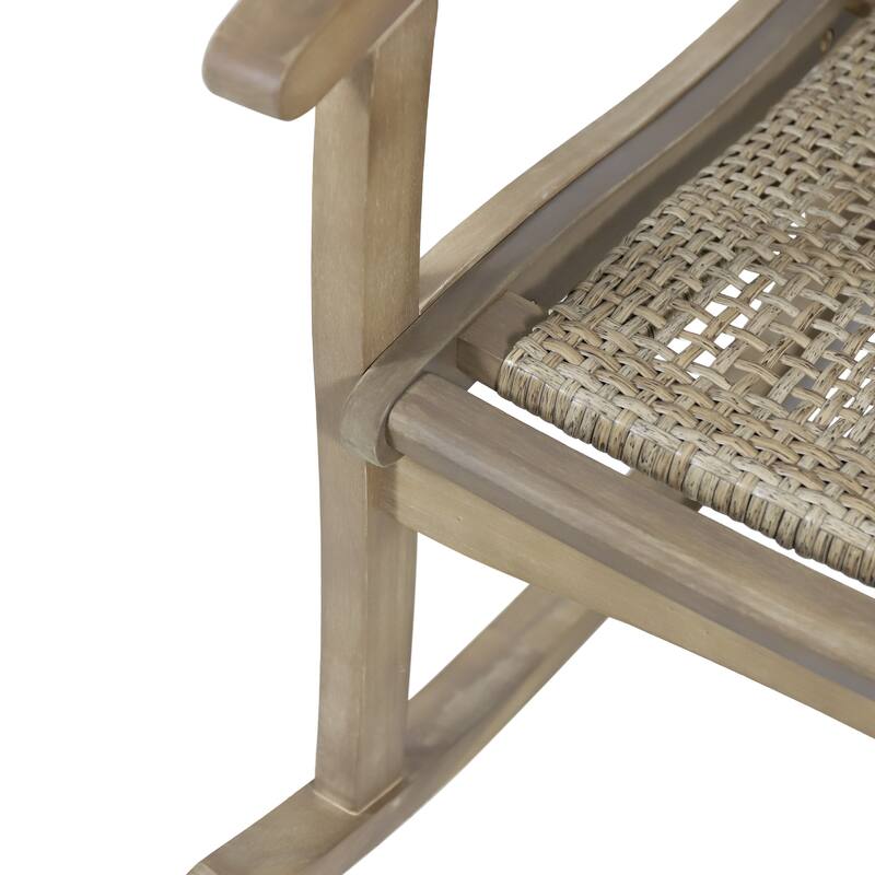 Lucas Outdoor Rustic Wicker Rocking Chairs (Set of 2) by Christopher Knight Home