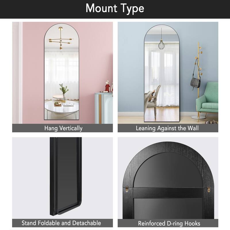 Arched Full Length Standing Floor/ Wall Mirror