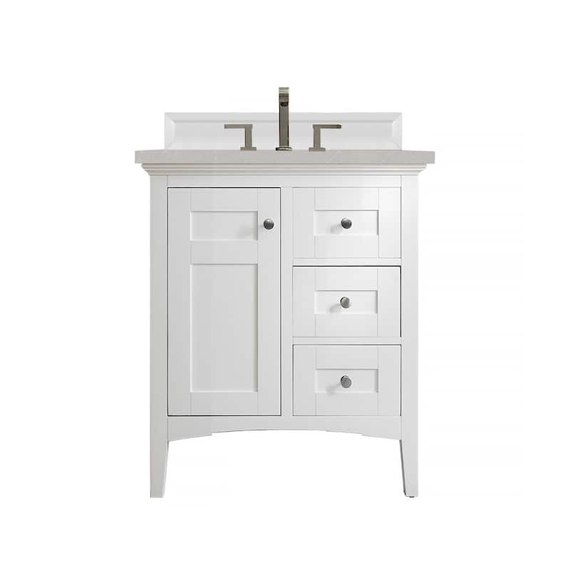 James Martin Vanities Palisades 30" Single Vanity, Bright White