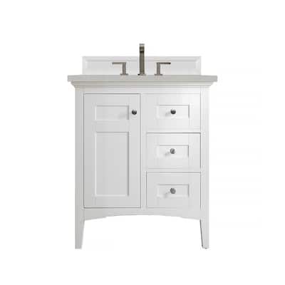 James Martin Vanities Palisades 30" Single Vanity, Bright White