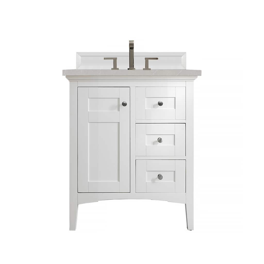 James Martin Vanities Palisades 30" Single Vanity, Bright White