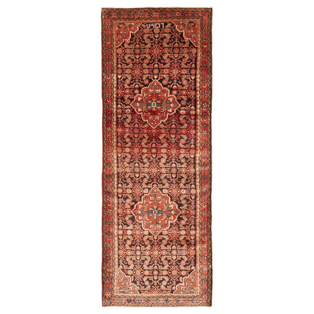 ECARPETGALLERY Hand-knotted Andelz Black Wool Rug - 3'6 x 10'4