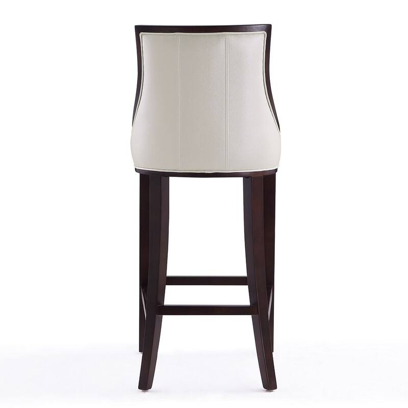 Manhattan Comfort Fifth Avenue 45 in. Walnut Beech Wood Bar Stool (Set of 3)