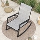preview thumbnail 19 of 48, Corvus Antonio Outdoor Sling Fabric Rocking Chair