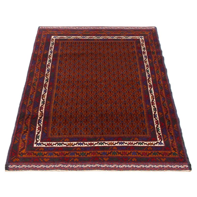 Teimani Burgundy Rug 3'10" x 6'4" - 3'10 x 6'4