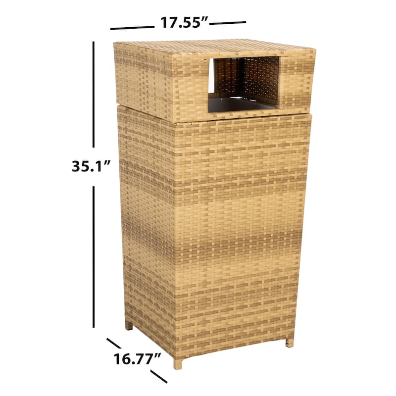 SAFAVIEH Outdoor Mazeli Trash Bin (Fully Assembled)