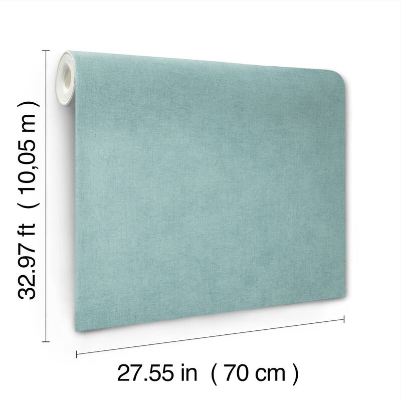 A-Street Prints Nuovo Light Blue Faux Linen Wallpaper