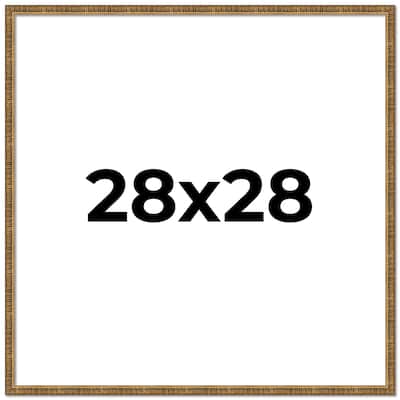 28x28 Frame Black Real Wood Picture Frame Kingsley Gold Distressed Photo Frame with UV Acrylic Foam Board Backing &