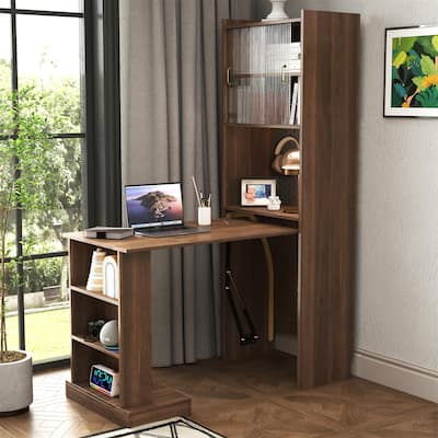 Foldable Computer Desk with Storage