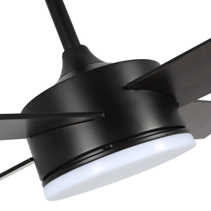 42'' Black Indoor Ceiling Fan with Light Remote Control