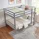 preview thumbnail 24 of 40, Full over Full Wooden Bunk Bed, High Guardrail,Ladder, No Box Spring