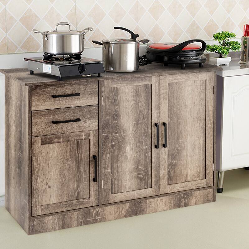 Gymax Buffet Storage Cabinet Console Table Kitchen Sideboard Drawer - See Details