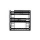 preview thumbnail 5 of 25, Detachable Triple Twin Bunk Bed with Two Built-in Ladders,Guardrails