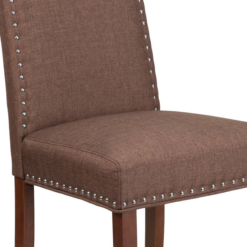 Parsons Chair with Silver Nailhead Trim (Set of 2)