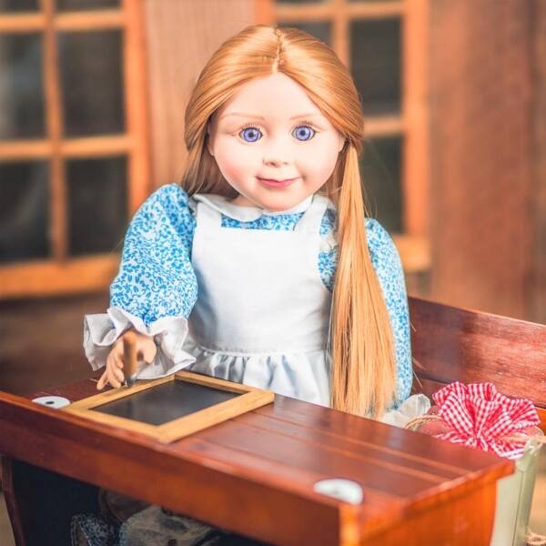 Shop Wood Furniture School Desk Fits 2 18 Dolls Like American