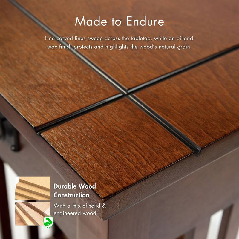 Skiff Mission Oak 16-inch Wood 1-Shelf Side Table by Furniture of America